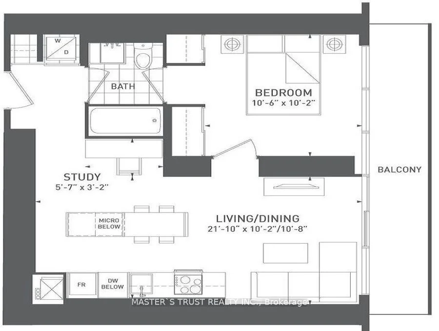 100 Harbour Street 1105, Toronto C01, ON M5J 2T5