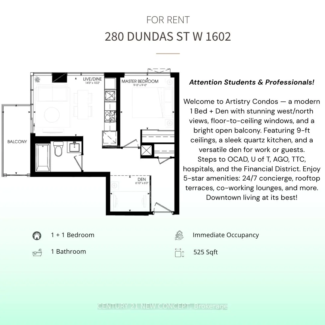 280 Dundas Street W 1602, Toronto C01, ON M5T 0E3