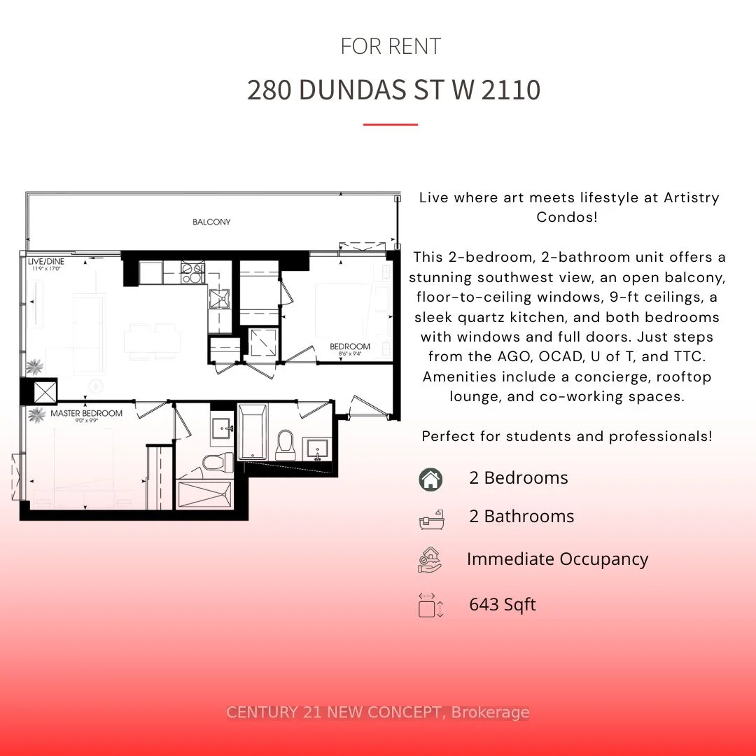 280 Dundas Street W 2110, Toronto C01, ON M5T 0E3