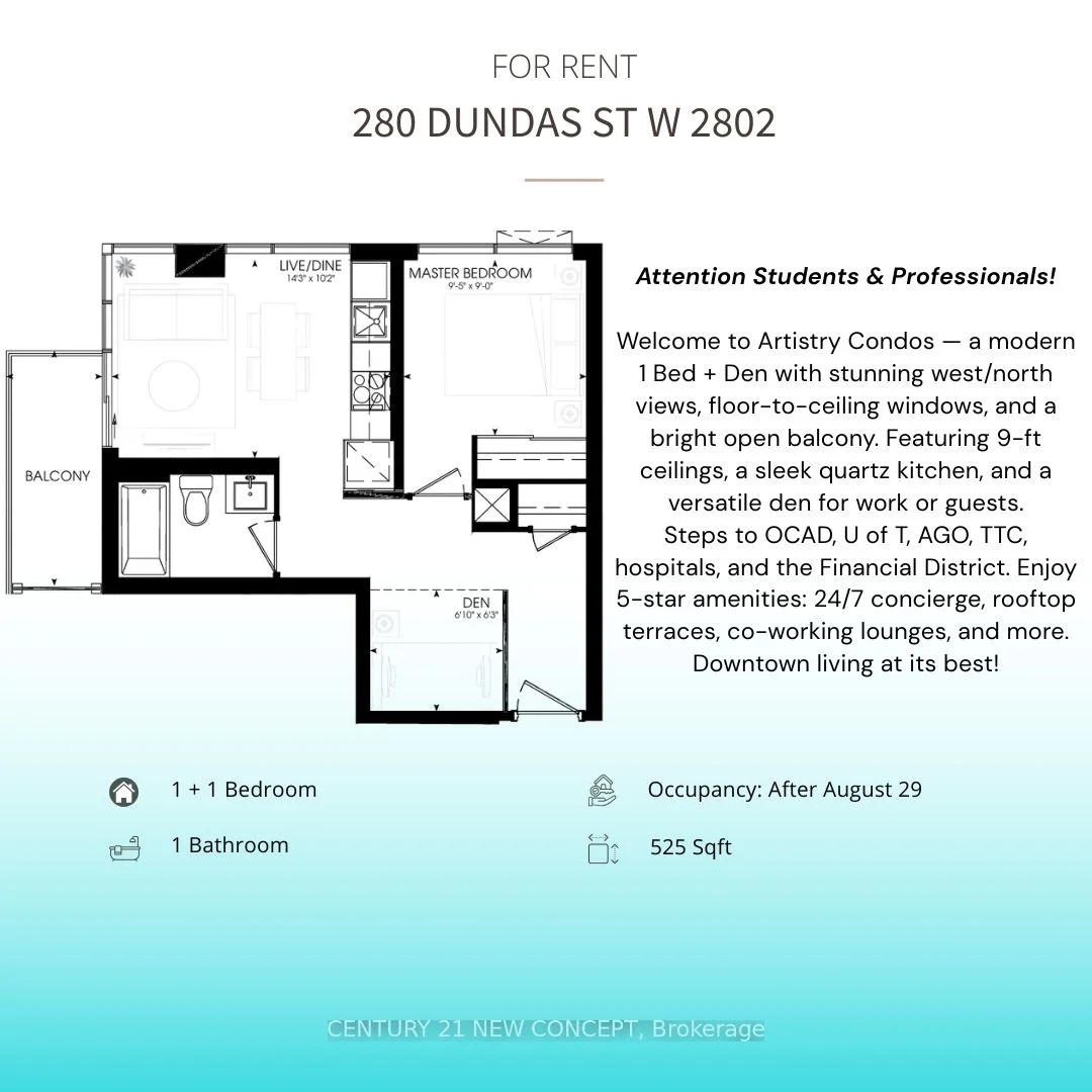 280 Dundas Street W 2802, Toronto C01, ON M5T 0E3