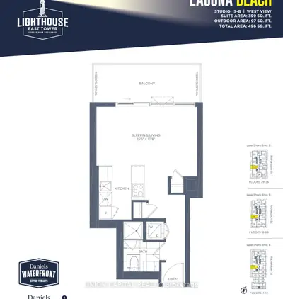 20 Richardson Street 2506, Toronto C08, On M5a 0s6