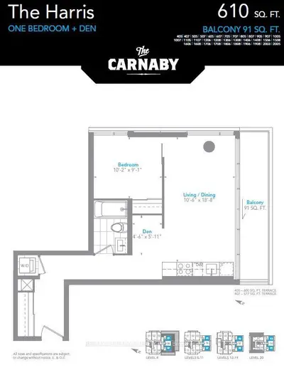 20 Minowan Miikan Lane 607, Toronto, On M6j 0e5