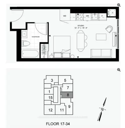 8 Widmer Street 2108, Toronto C01, On M5v 0w6