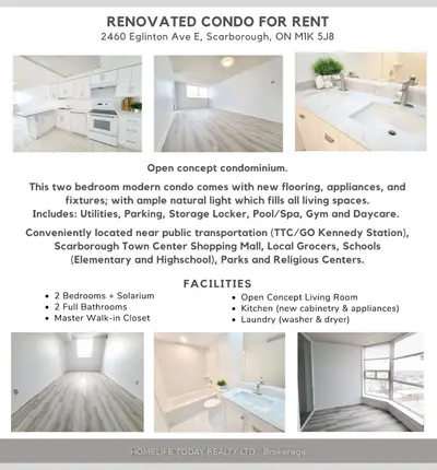 2460 Eglinton Avenue E 1510, Toronto E08, On M1k 5j7