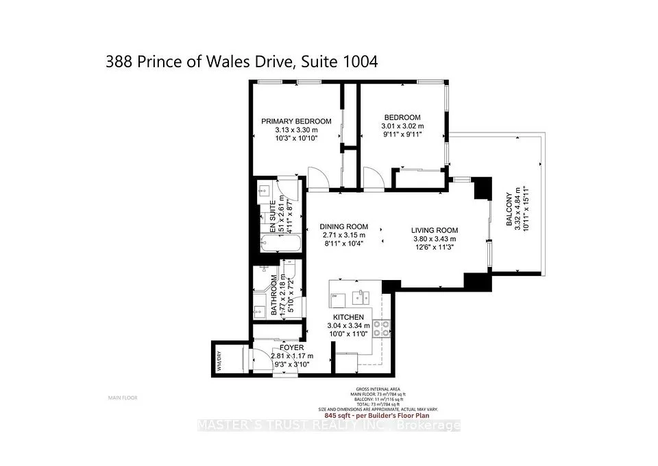 388 Prince Of Wales Drive 1004, Mississauga, ON L5B 0A1