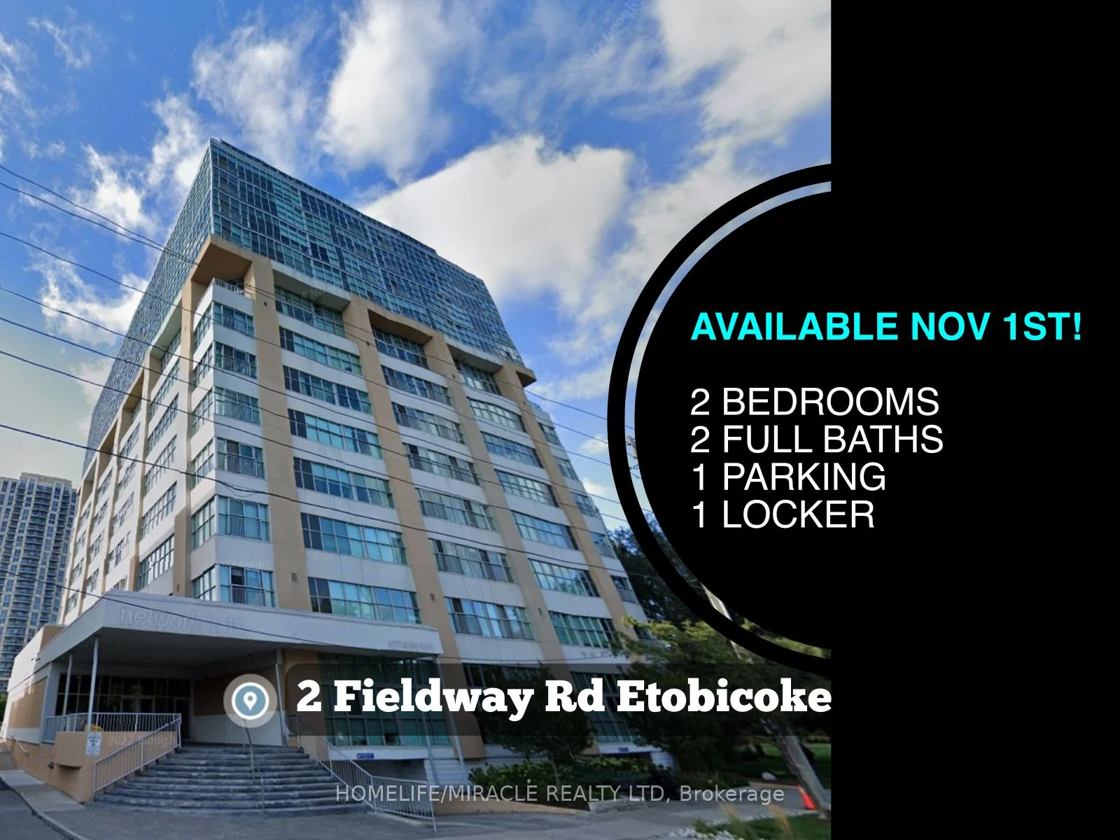 2 Fieldway Road 915, Toronto W08, ON M8Z 0B9