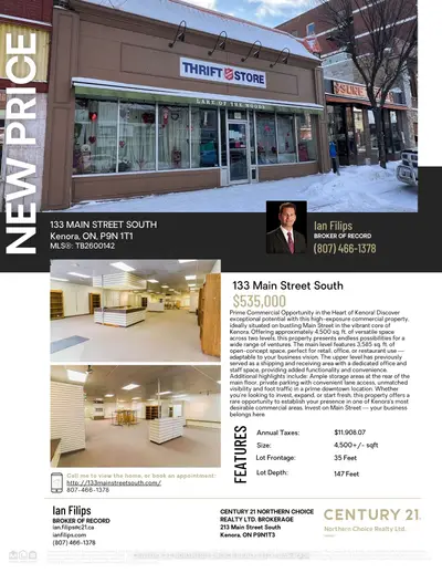 133 Main Street South, Kenora, On P9n 1t1