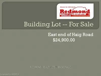 Lot E Haig Road, Front Of Leeds & Seeleys Bay, On K0e 1l0